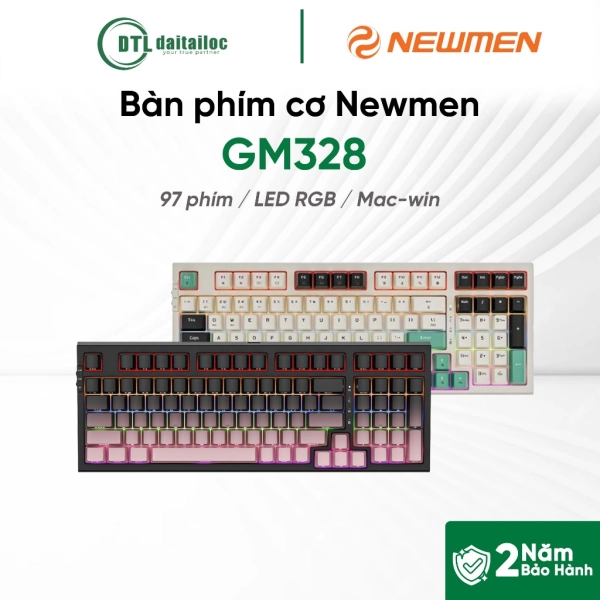 Bàn phím cơ không dây gaming 3 mode Newmen GM328 Plus