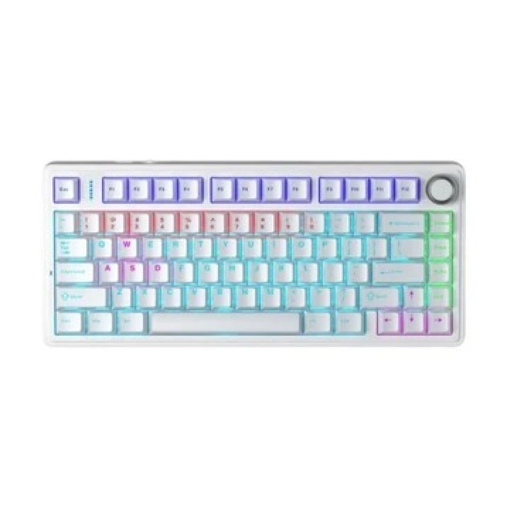 Bàn Phím Cơ Có Dây Gaming AULA F75 - F7512 Màu Trắng Red Switch LED