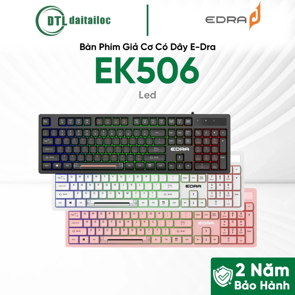 Bàn Phím Giả Cơ Có Dây E-Dra EK506 Led