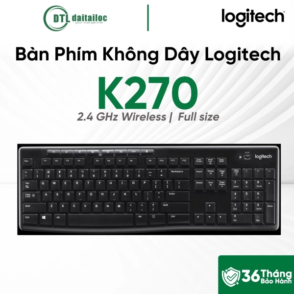 Bàn Phím Không Dây Logitech K270