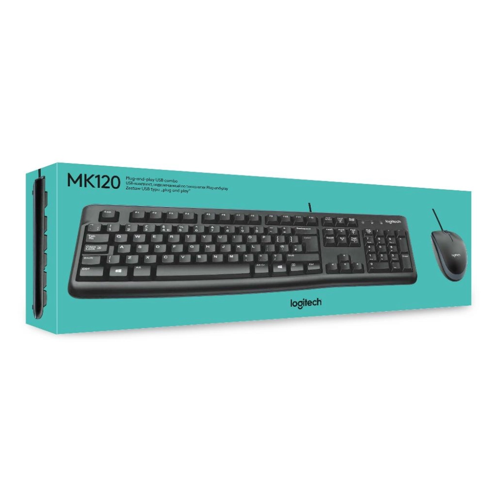 Combo Phím Chuột Logitech MK120 - (Đen)