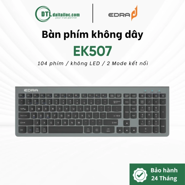 Bàn phím không dây bluetooth E-dra EK507 (Slilent)