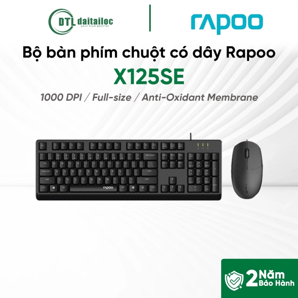 Bộ phím chuột có dây Rapoo X125SE
