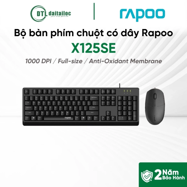 Bộ phím chuột có dây Rapoo X125SE