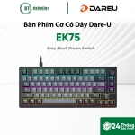 Bàn Phím Cơ Có Dây Gaming Dare-U EK75 Grey Black Dream Switch (keycap PBT)