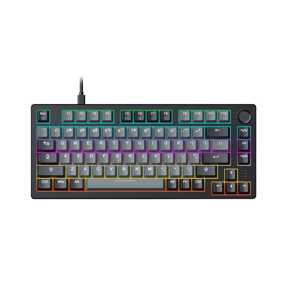 Bàn Phím Cơ Có Dây Gaming Dare-U EK75 Grey Black Dream Switch (keycap PBT)