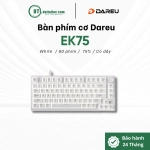 Bàn Phím Cơ Có Dây Gaming Dare-U EK75 Full White Dream Switch
