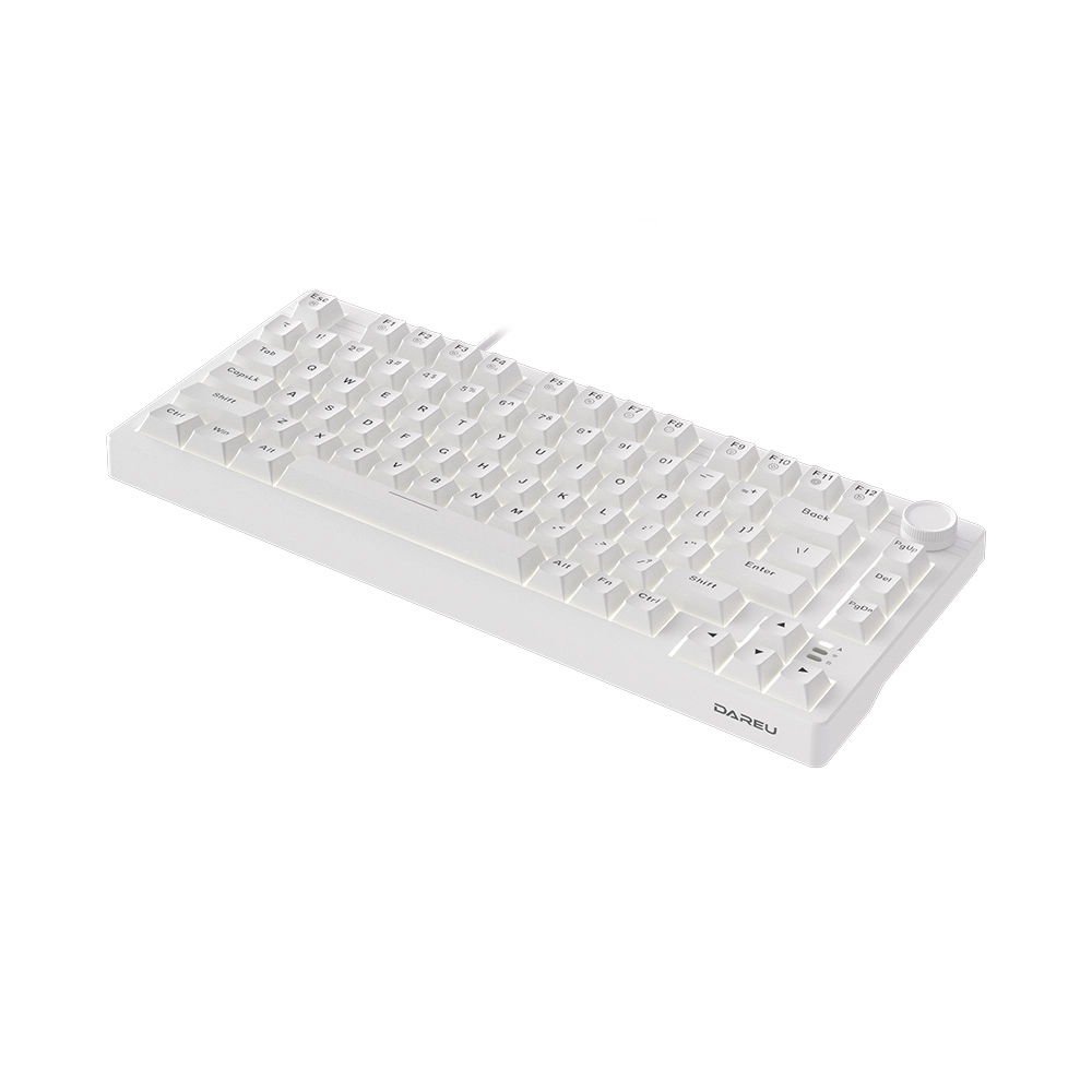 Bàn Phím Cơ Có Dây Gaming Dare-U EK75 Full White Dream Switch