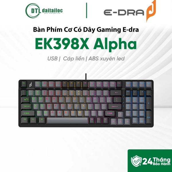 Bàn phím cơ có dây gaming E-dra EK398X Alpha