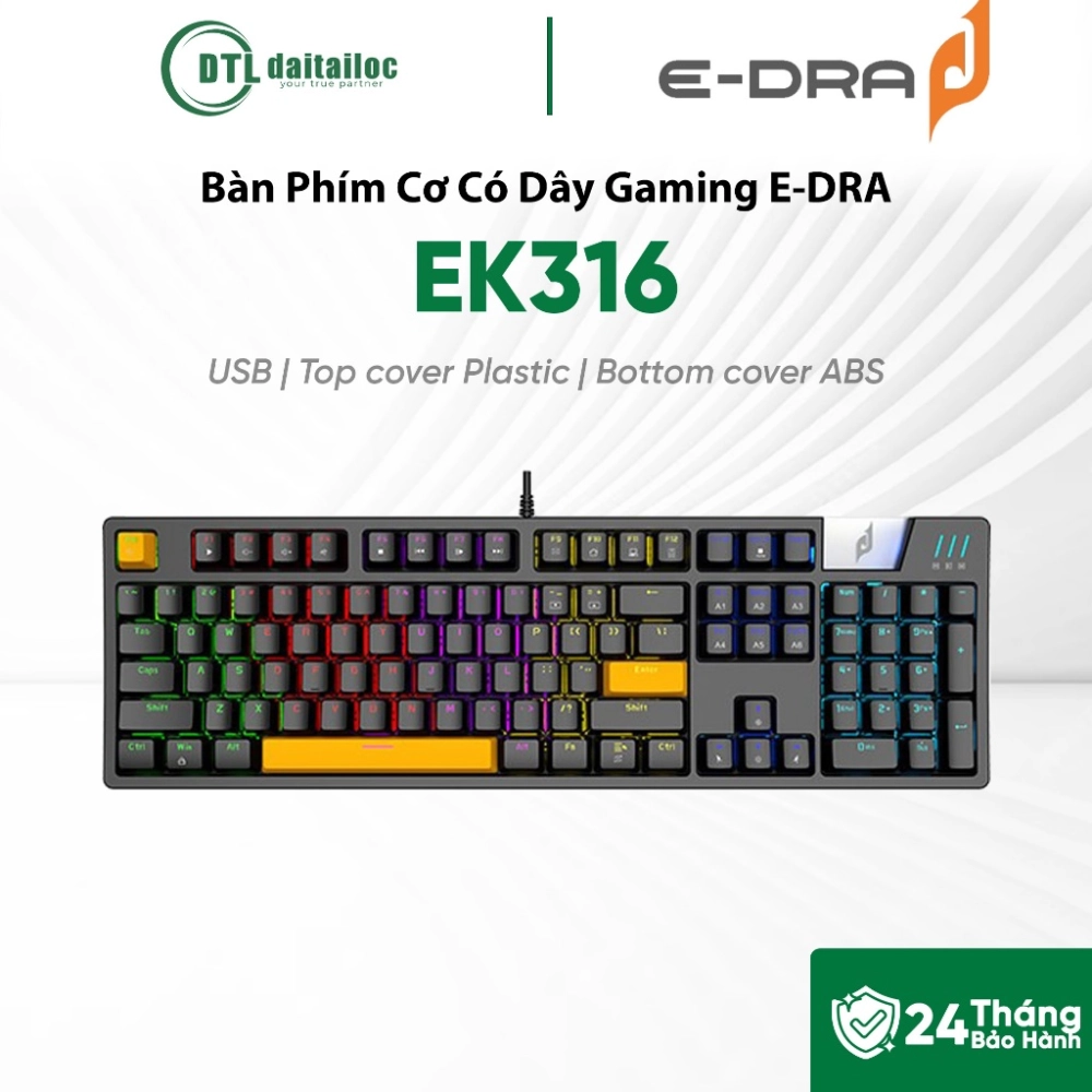 Bàn phím cơ có dây gaming E-DRA EK316