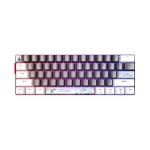 Bàn phím cơ không dây gaming E-dra EK361W Snow (Trắng Xám)