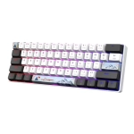 Bàn phím cơ không dây gaming E-dra EK361W Snow (Trắng Xám)