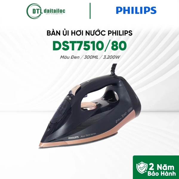 Bàn Ủi Hơi Nước Philips DST7510/80 đế Steamglide Plus 3200W