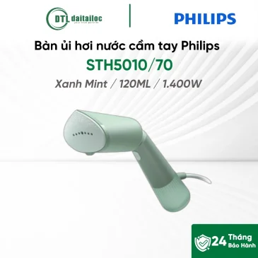 Bàn ủi hơi nước cầm tay Philips STH5010/70 màu xanh ngọc 120ML