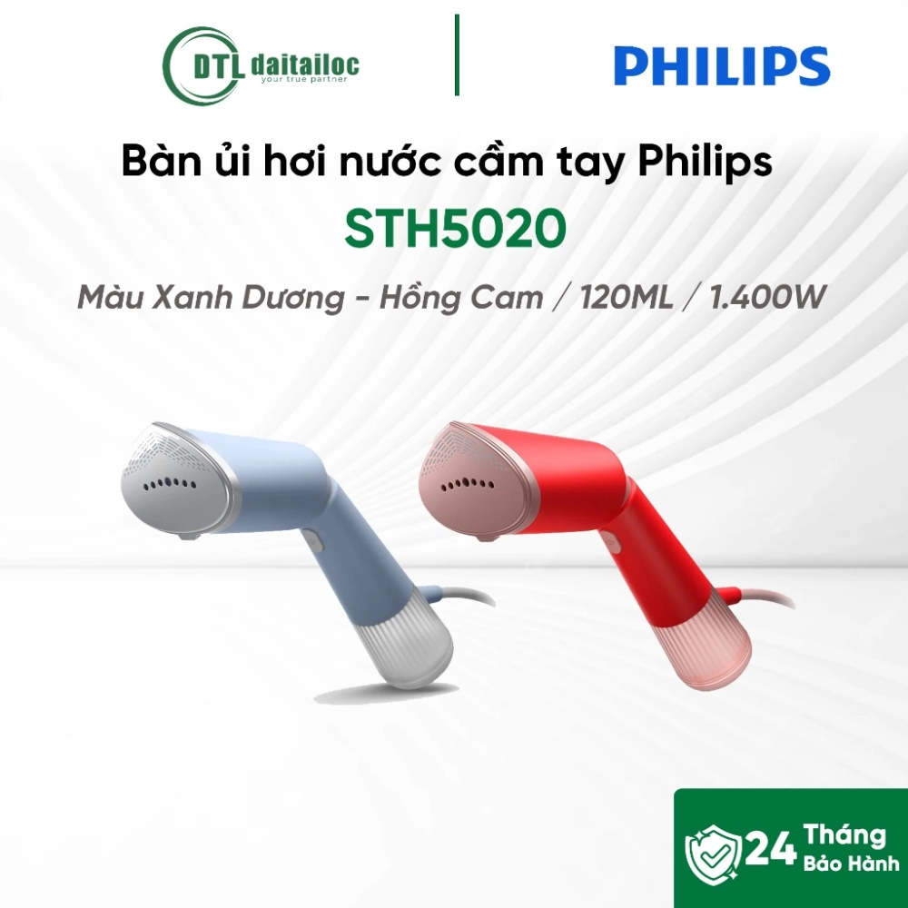 Bàn ủi hơi nước cầm tay Philips STH5020 120ML 1400W