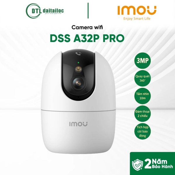 Camera Imou A32P PRO (3MP | Có Màu Ban Đêm | Trong Nhà | Xoay 360 Độ)