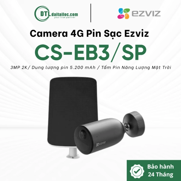 Camera Ngoài Trời 4G Dùng Pin Sạc Ezviz CS-EB3/SP