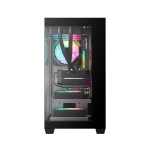 Case Aigo C218M (Bể Cá, Chưa Fan, M-ATX, Màu Đen)