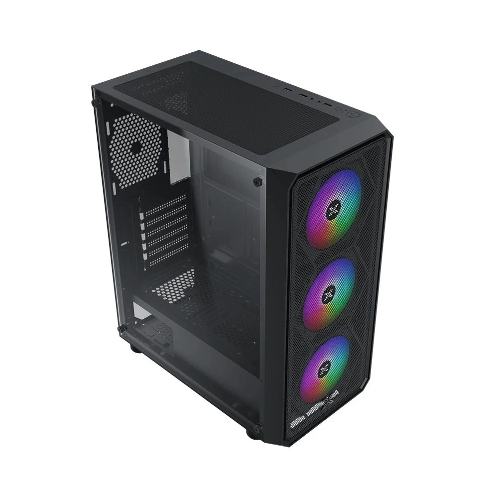 Case Xigmatek Duo X 3F (Gaming, Sẵn 3 Fan, E-ATX, Màu Đen) - EN49002