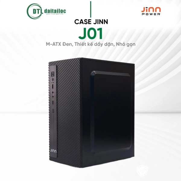 Case Jinn J01 Q2507 (Văn Phòng, M-ATX, Màu Đen)