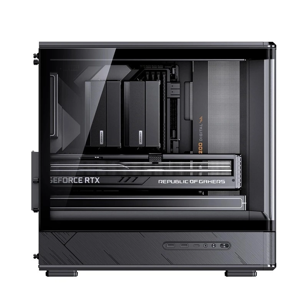 Case Jonsbo D200 (Bể Cá, Chưa Fan, M-ATX, Màu Đen)