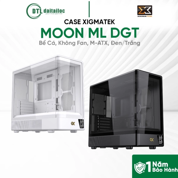 Case Xigmatek Moon ML DGT (Bể Cá, Chưa Fan, M-ATX, Màu Đen) - EN49699