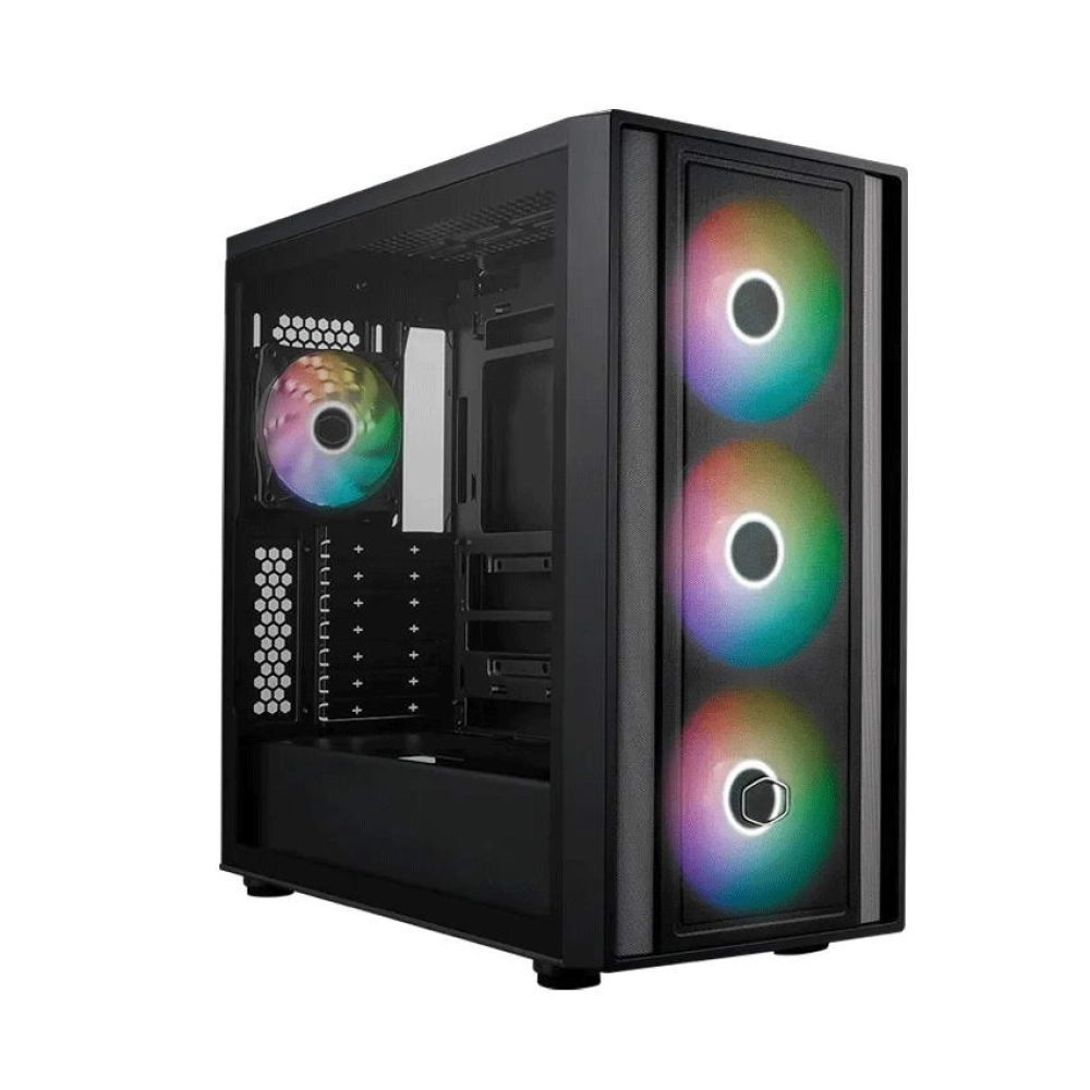 Case Cooler Master MasterBox 600 Đen Hỗ trợ E ATX Sẵn 4 Fan ARGB