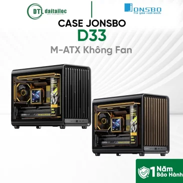 Case Jonsbo D33 (Mini, Chưa Fan, M-ATX, Màu Đen)
