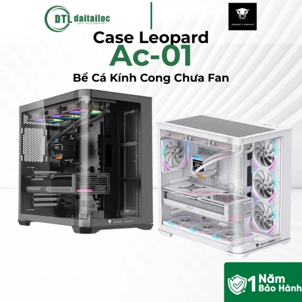 Case Leopard Ac-01 (Bể Cá, Chưa Fan, E-ATX, Màu Đen)