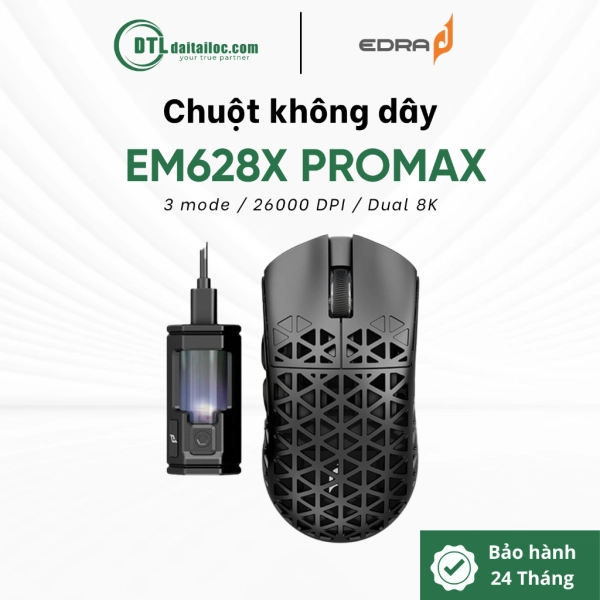 Chuột không dây gaming E-dra EM628X PRO MAX 