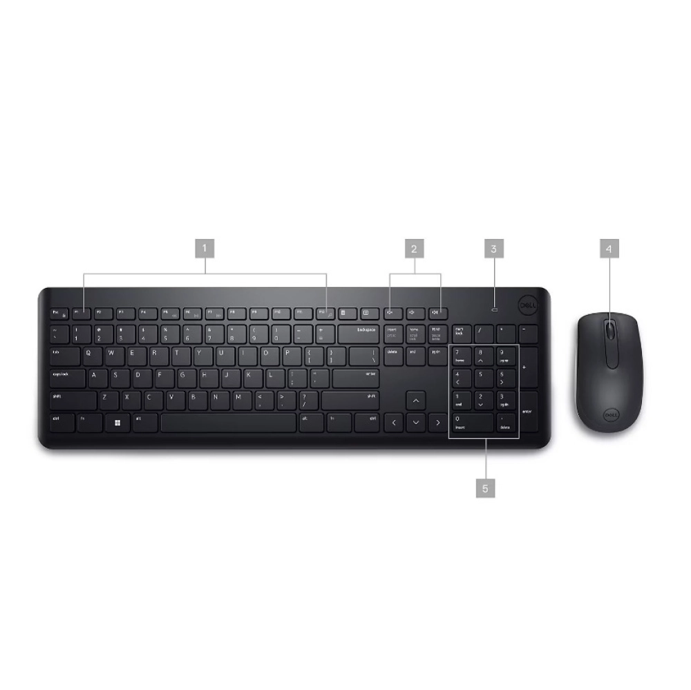 Bộ Phím Chuột Không Dây Dell KM3322W