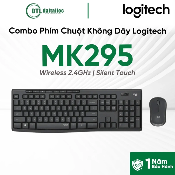 Bộ Phím Chuột Không Dây Logitech MK295 Silent