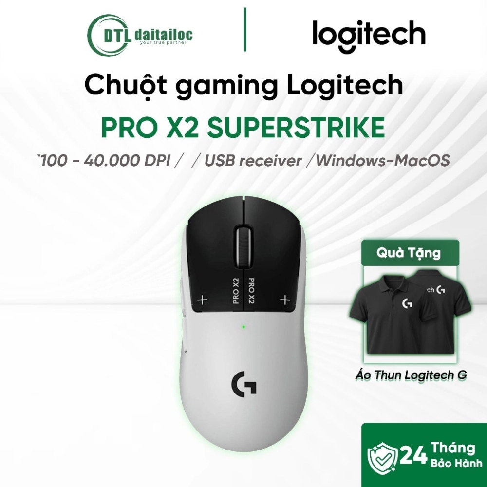 Chuột không dây gaming Logitech PRO X2 SUPERSTRIKE