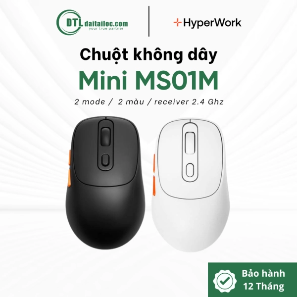 Chuột không dây Bluetooth HyperWork Mini MS01M