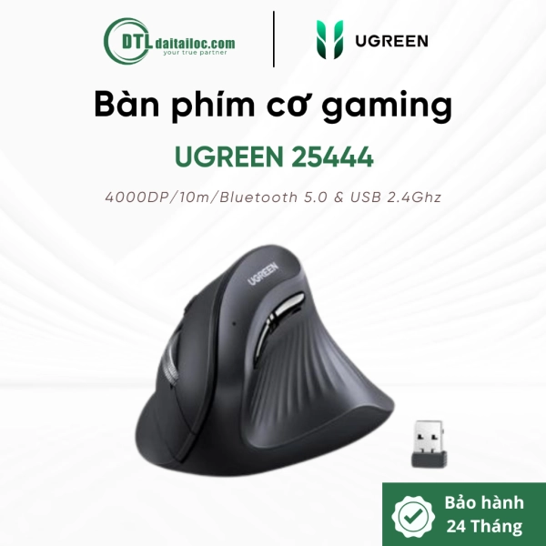 Chuột Không Dây Bluetooth Công Thái Học Silent Ugreen 25444