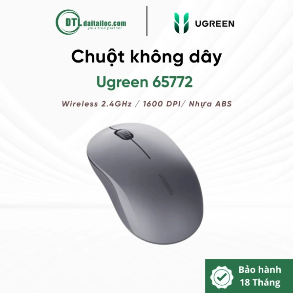 Chuột Không Dây Silent Màu Xám (K331) Ugreen 65772