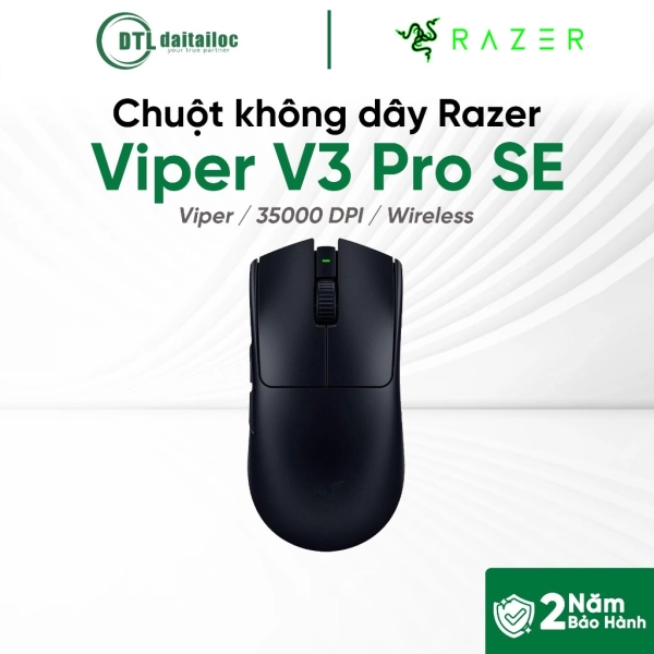 Chuột không dây gaming Razer Viper V3 Pro SE Black