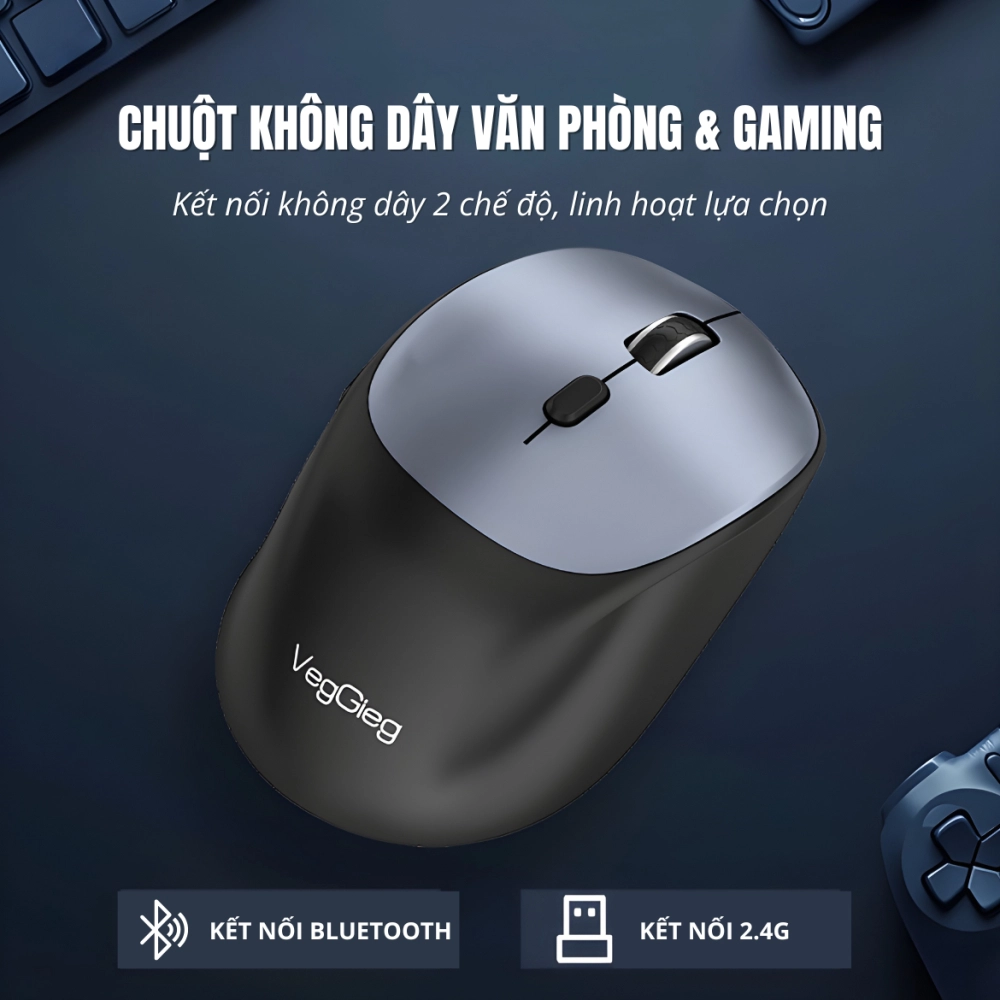 Chuột Không Dây VEGGIEG Wireless & Bluetooth G880