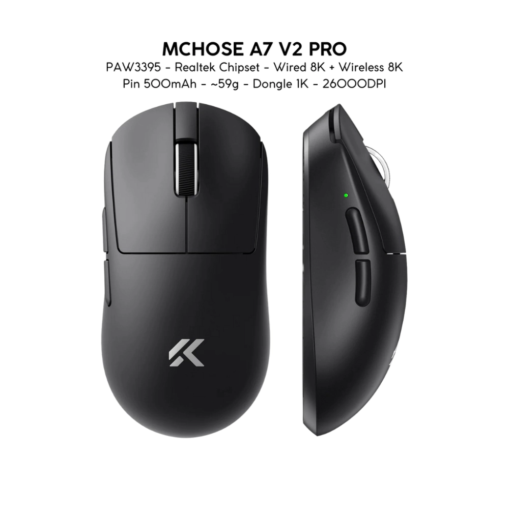 Chuột không dây gaming MCHOSE HW-A7V2 PRO