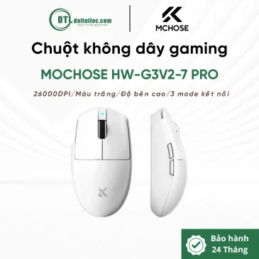 Chuột không dây gaming MCHOSE HW-G3V2-7 PRO WHITE