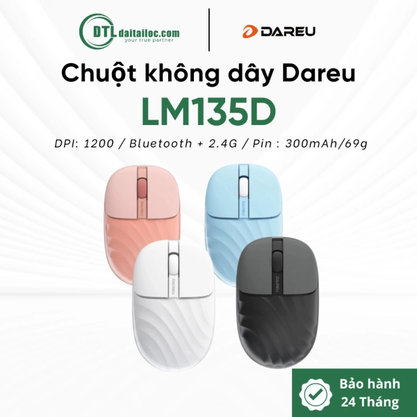 Chuột không dây bluetooth Dareu LM135D Silent