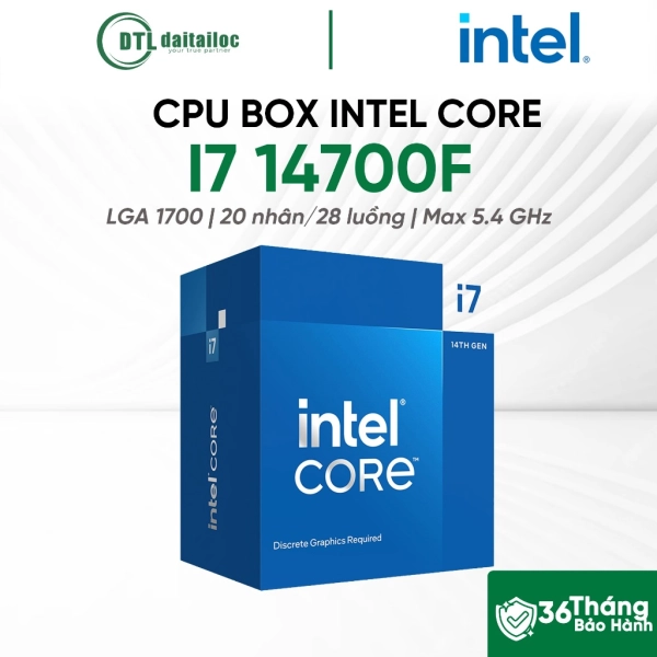 CPU Box Chính Hãng i7 14700F