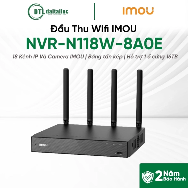 Đầu Thu Wifi Imou NVR-N118W-8A0E