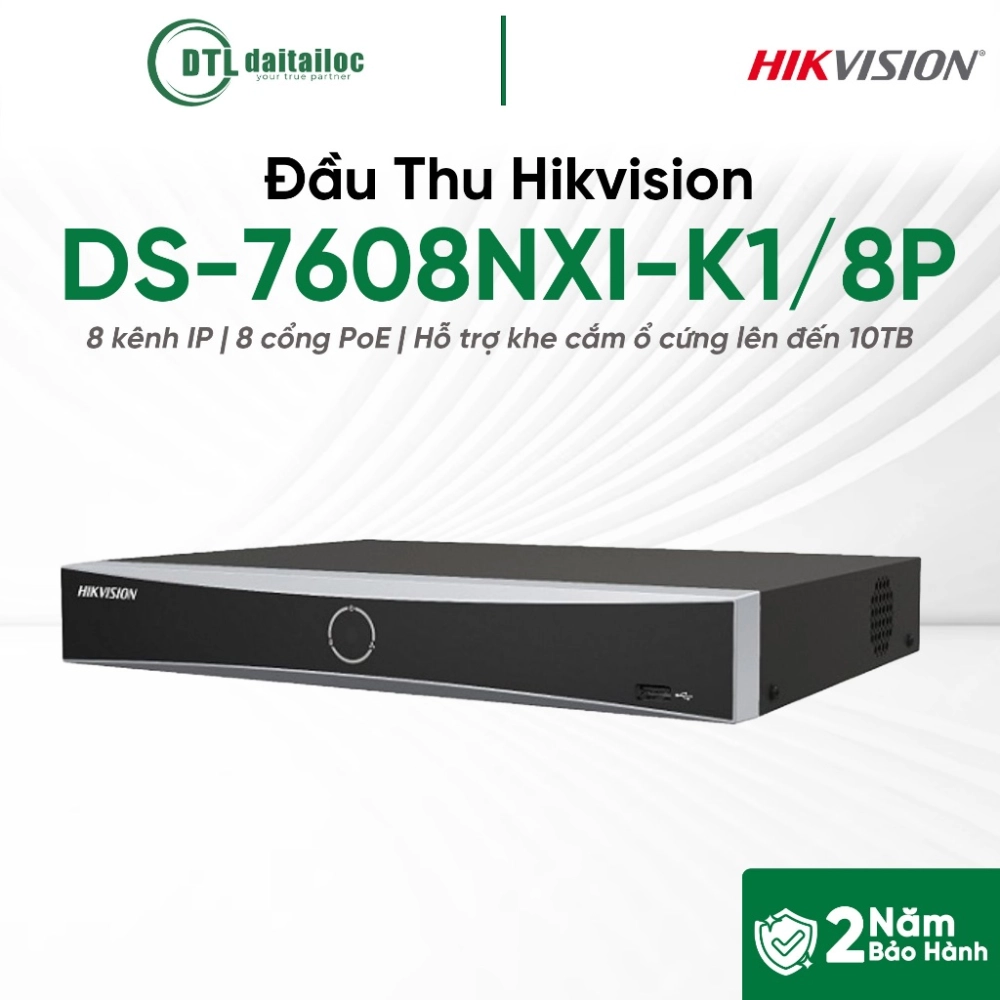 Đầu Thu Hikvision DS-7608NXI-K1/8P