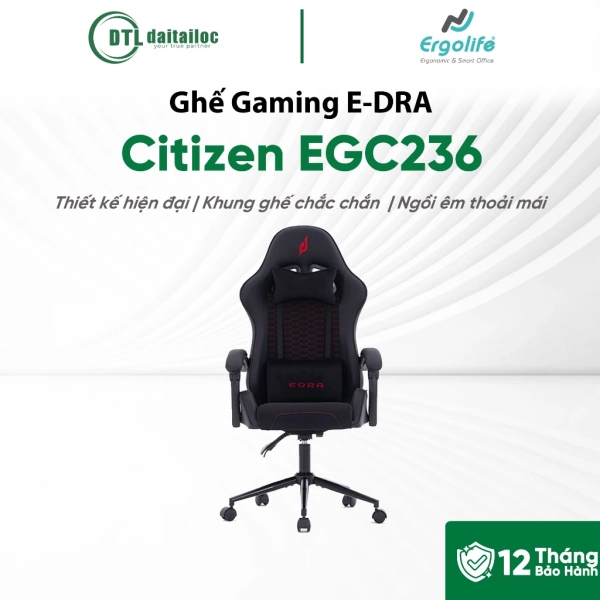 Ghế gaming E-Dra Citizen EGC236 Màu Đen