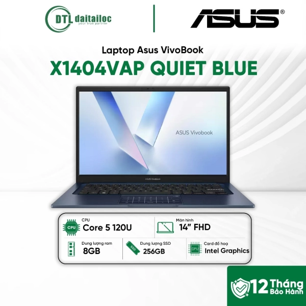 Laptop Asus VivoBook X1404VAP Core 5 120U 8GB 256GB SSD 14 FHD WIN11 QUIET BLUE (NK)