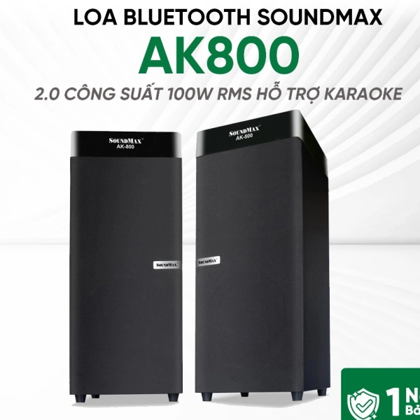 LOA BLUETOOTH SOUNDMAX AK800 HỆ THỐNG 2.0 CÔNG SUẤT 100W RMS
