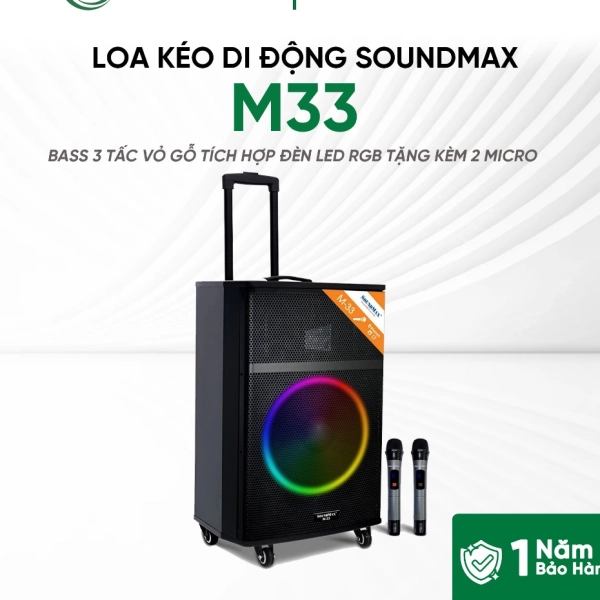 LOA KÉO DI ĐỘNG SOUNDMAX M33