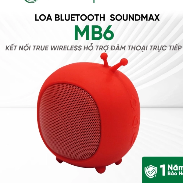 LOA BLUETOOTH  SOUNDMAX MB6  KẾT NỐI TRUE WIRELESS HỖ TRỢ ĐÀM THOẠI TRỰC TIẾP