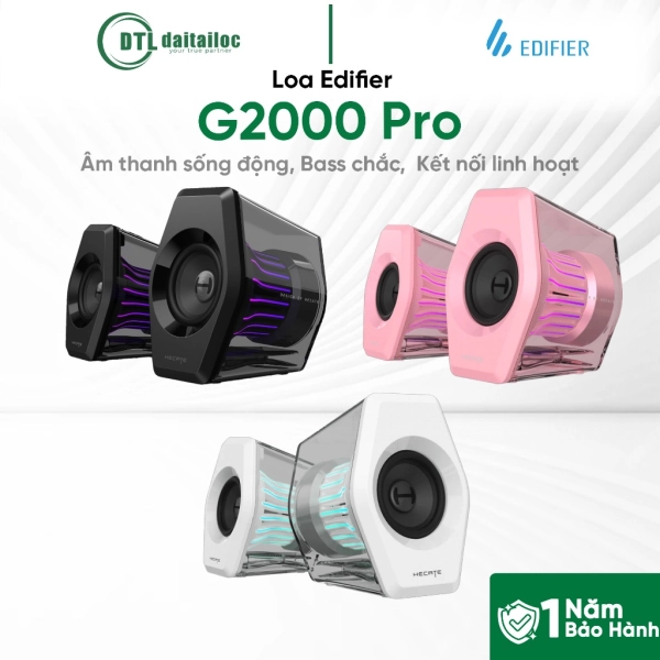Loa gaming Edifier G2000 Pro ĐEN-HỒNG-TRẮNG
